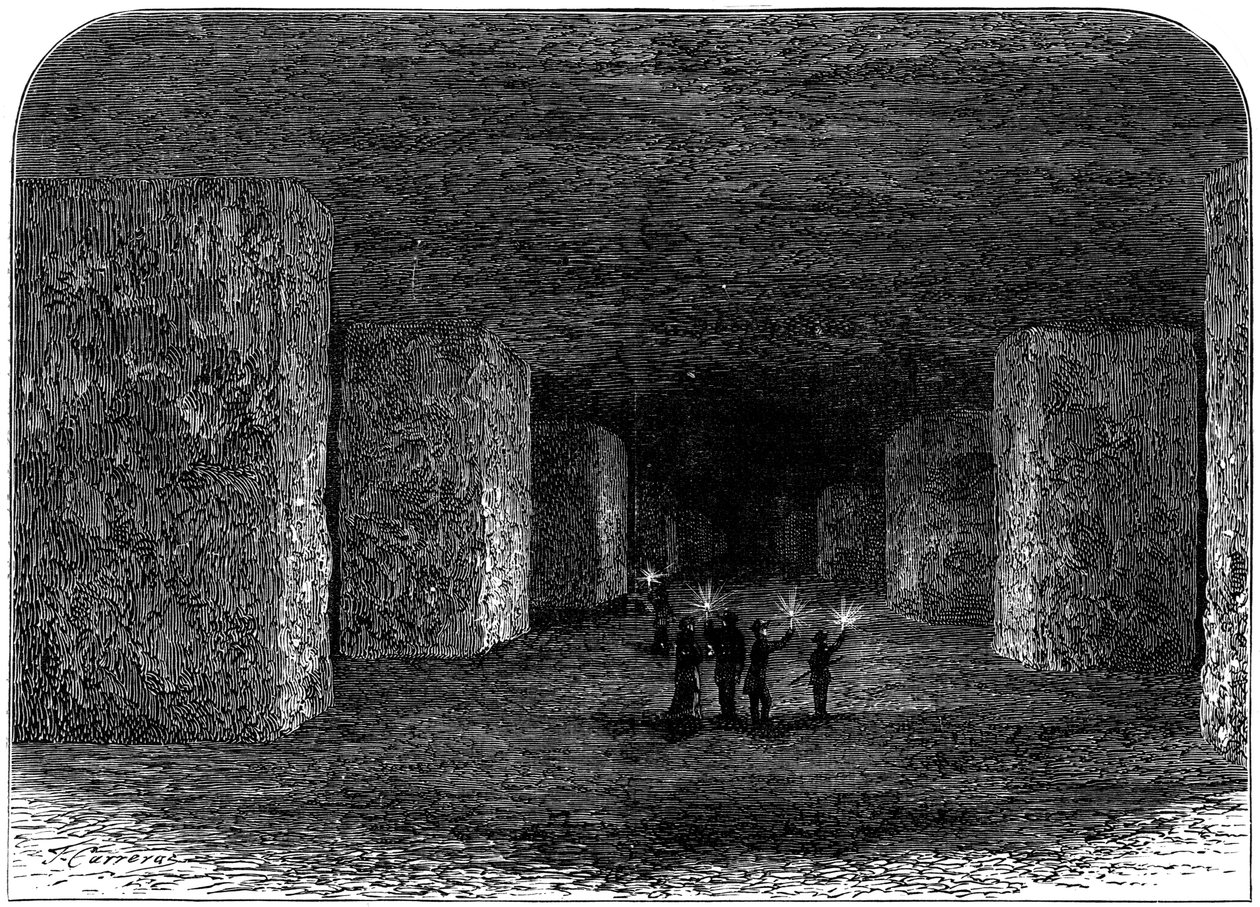 Interiør af Marston Salt Mine, Northwich, Cheshire, England, c1880 af Unbekannt