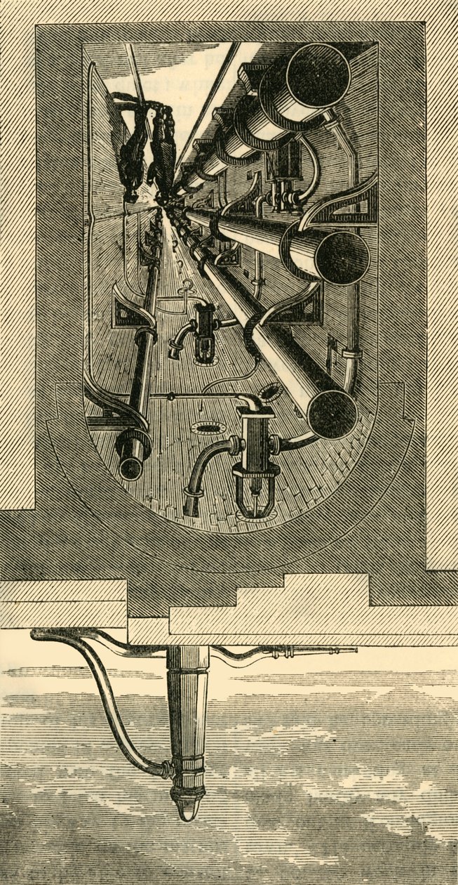 Interiør af Subway, Holborn Viaduct, c1876. af Unbekannt
