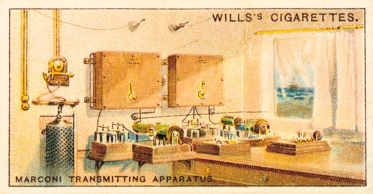 Interiør af en Marconi-radiosendestation, 1915 af Unbekannt