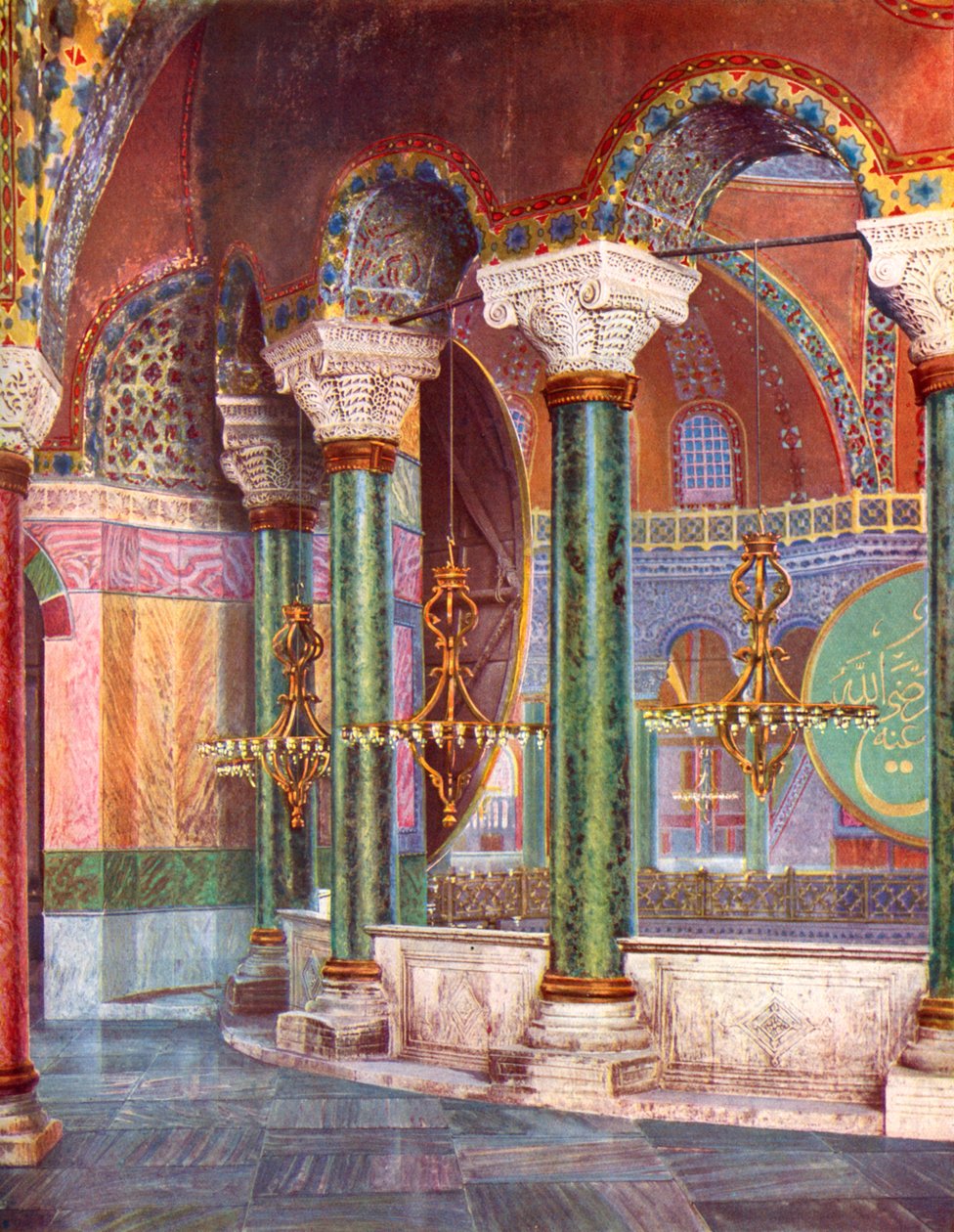 Interiør af kirken S. Sophia, Istanbul, Tyrkiet, 1933-1934 af Unbekannt