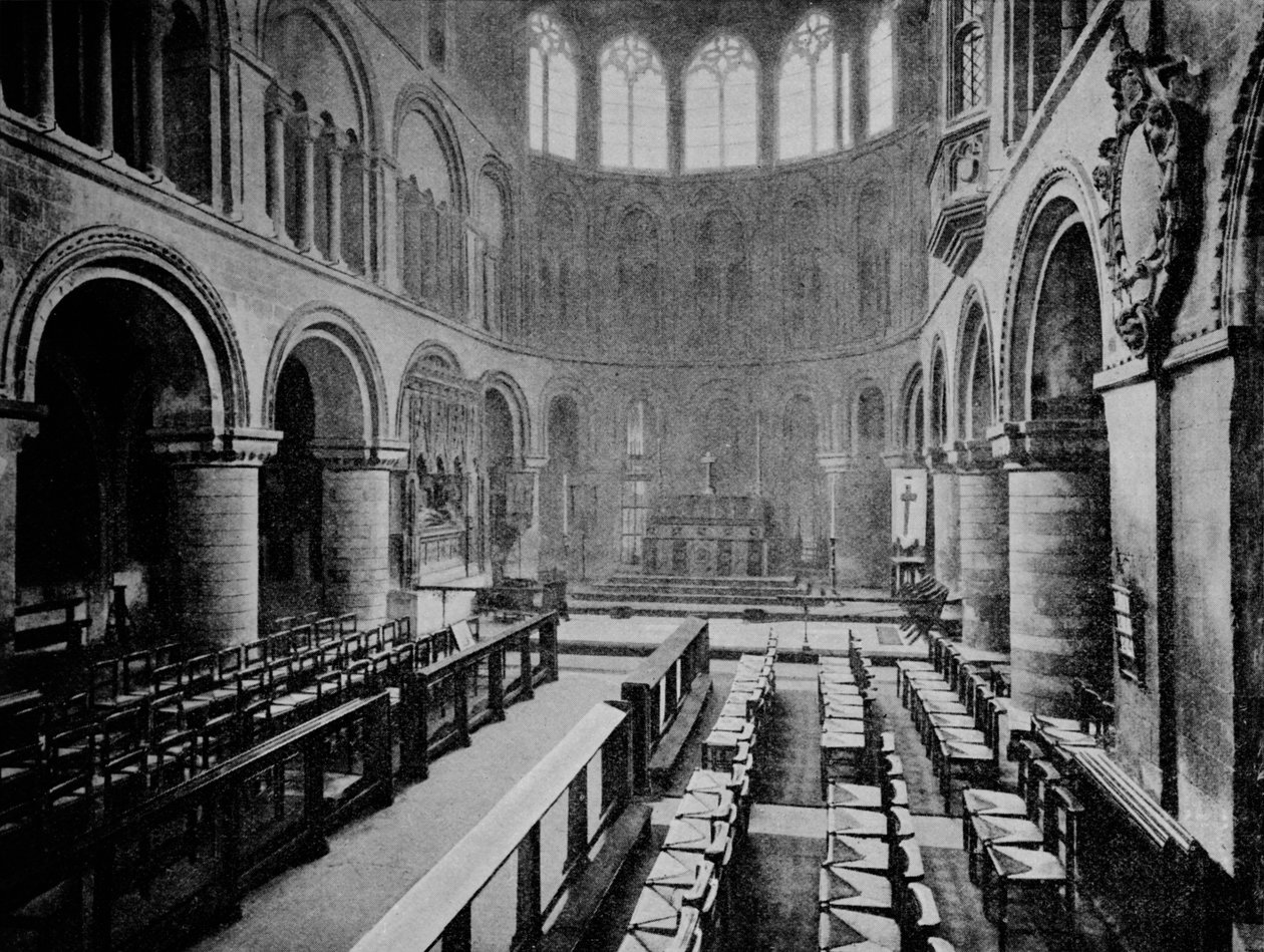 Interiør af Church of St Bartholomew the Great, West Smithfield, City of London, 1906 af Unbekannt