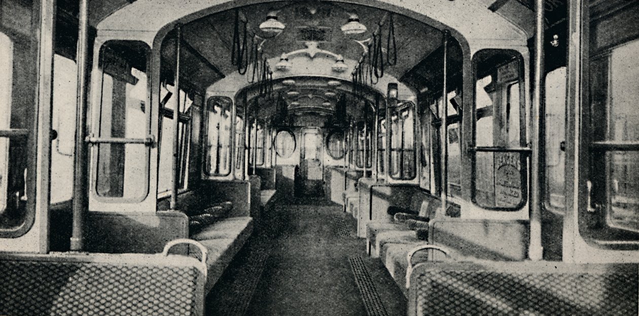 Interiør af den nyeste type rørvogn, 1926 af Unbekannt