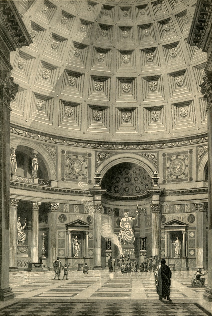 Det indre af Pantheon i Rom restaureret, 1890. af Unbekannt