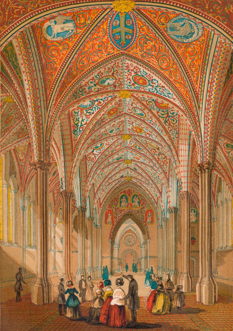 Tempelkirkens interiør, c1845, 1864 af Unbekannt