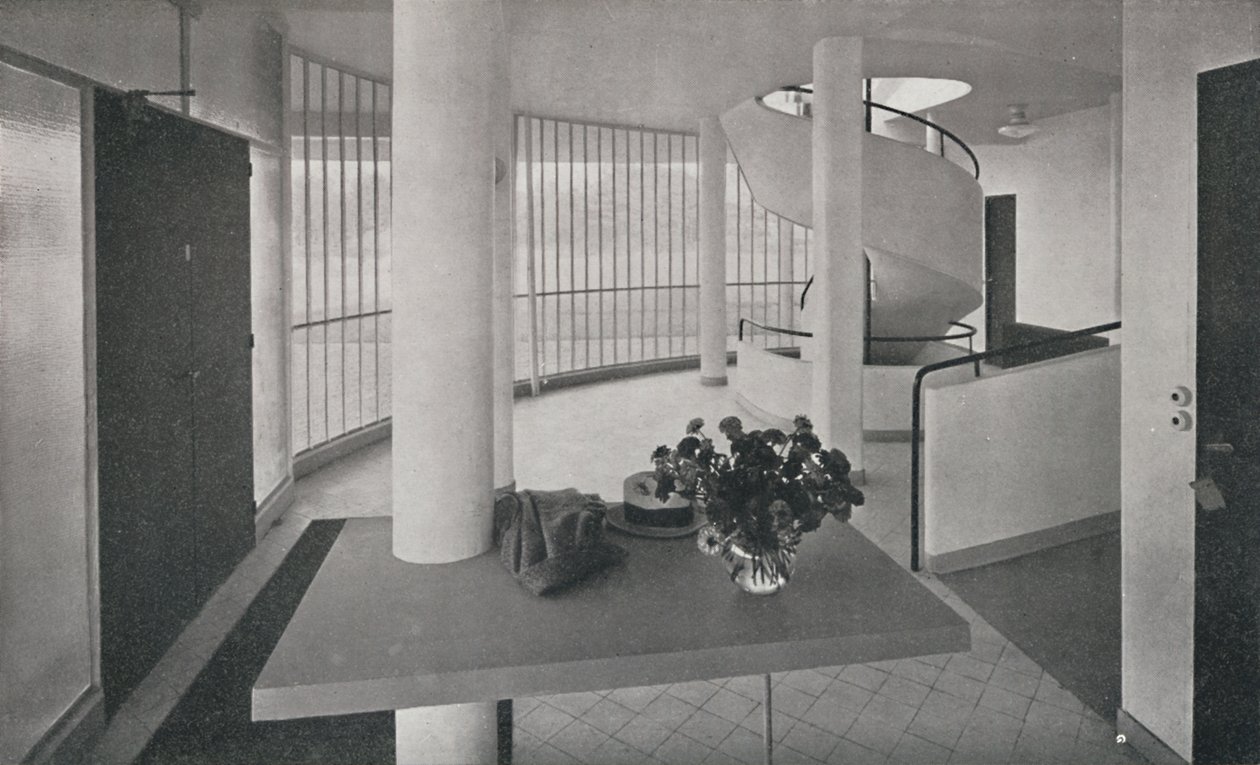 Interiør af villaen i Poissy, 1933 af Unbekannt