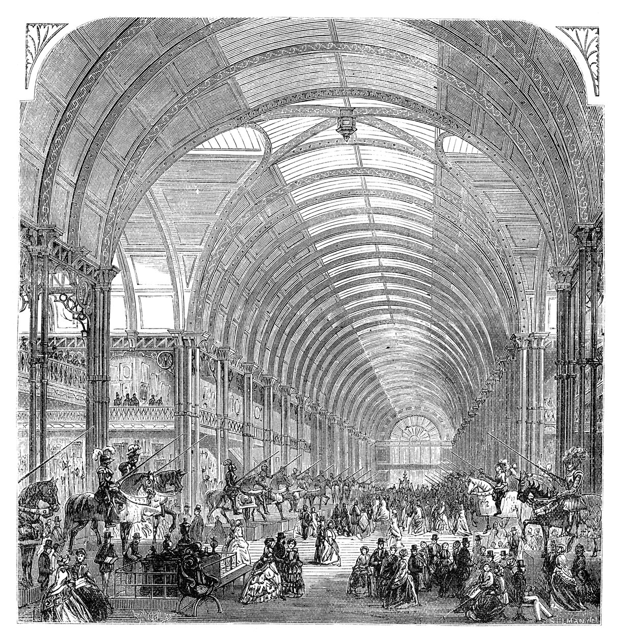 Indvendig visning af Manchester-udstillingen, 1857 slutningen af det 19. århundrede af Unbekannt