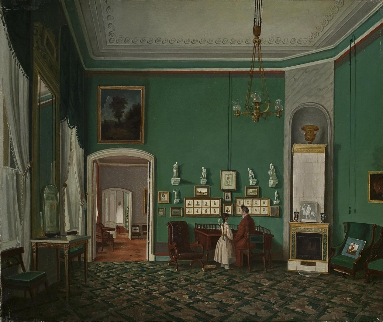 Interiør med enfilade, 1830
