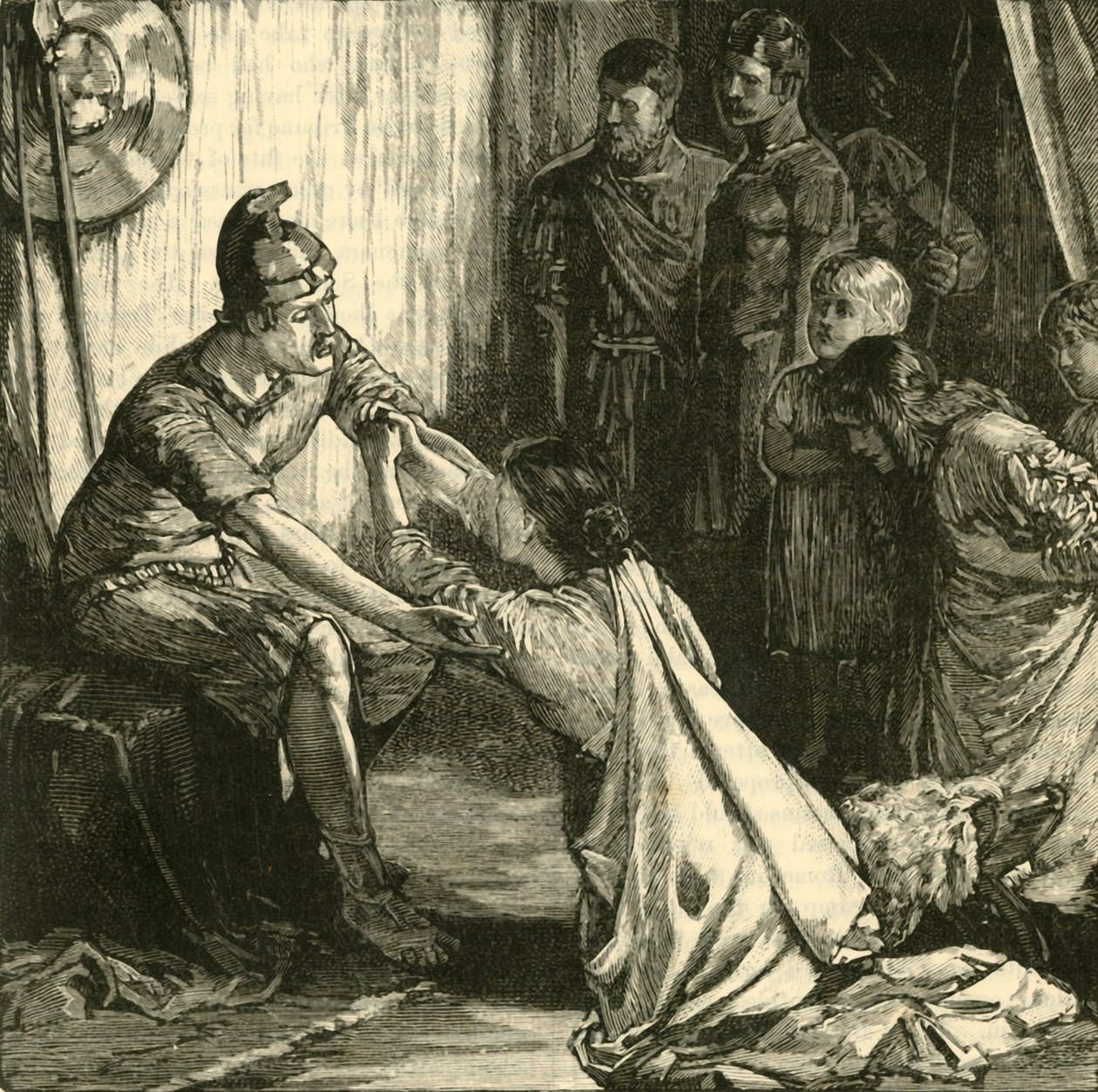 Interview mellem Coriolanus og hans kone og mor, 1890. af Unbekannt