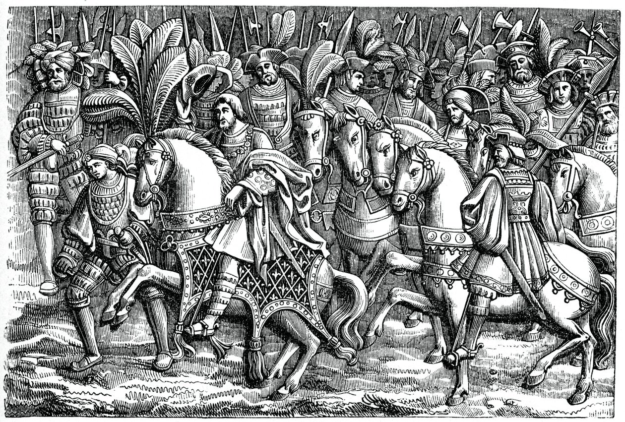 Interview mellem Frans I og Henrik VIII, på Guldklædets mark, 1520, 1870 af Unbekannt