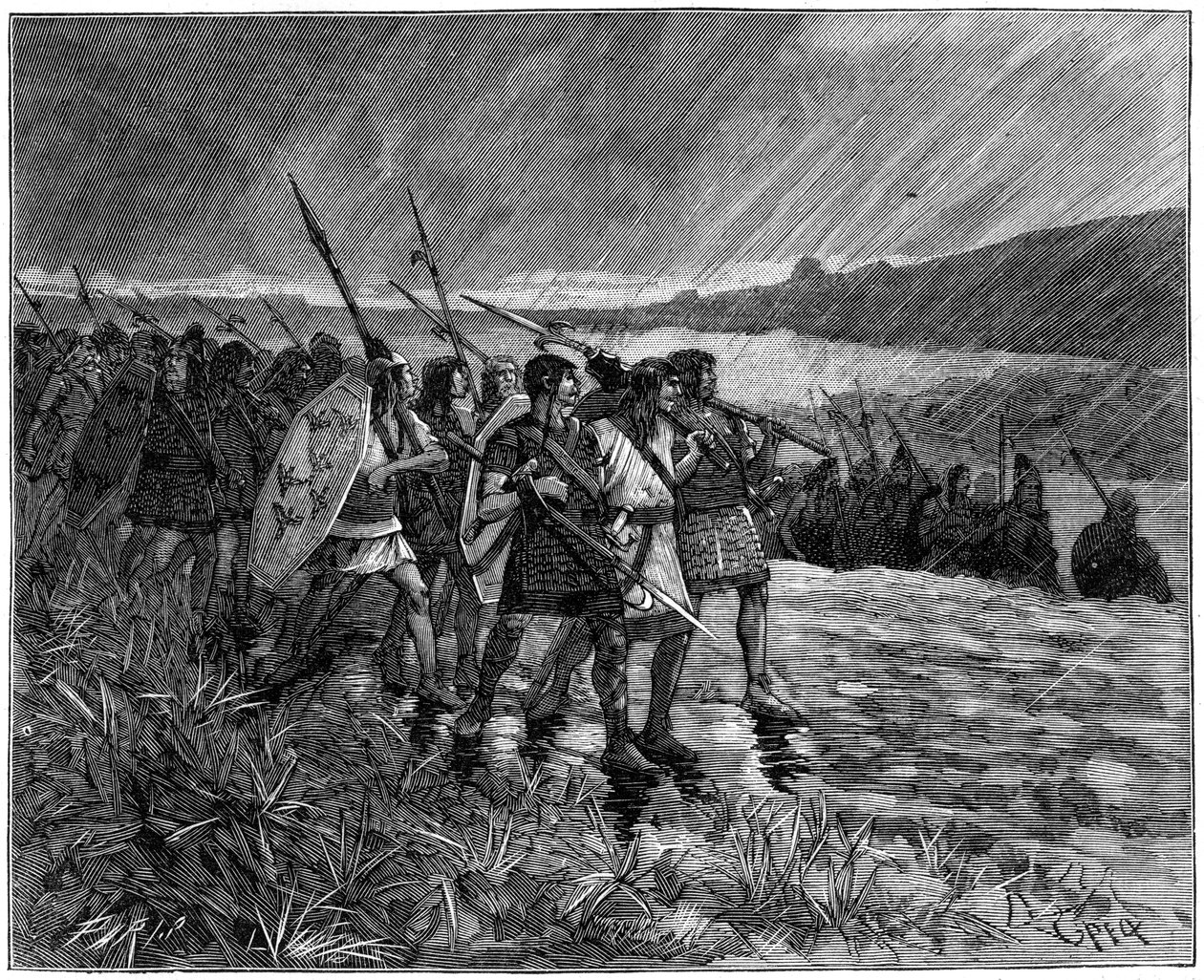 Invasion af alanerne eller vestgoterne, Gallien, begyndelsen af det 5. århundrede 1882-1884 af Unbekannt