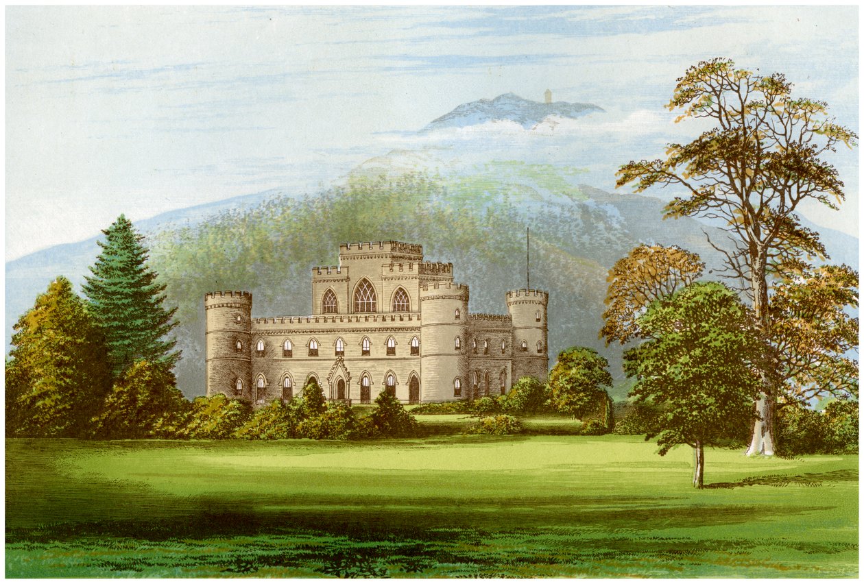 Inveraray Castle, Argyllshire, Skotland, hjemsted for hertugen af Argyll, c1880 af Unbekannt