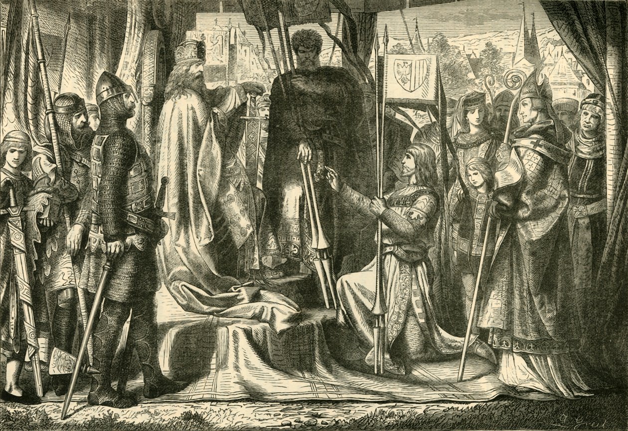 Investitur af Henry Jasomirgott som første hertug af Østrig, 1156, 1890. af Unbekannt