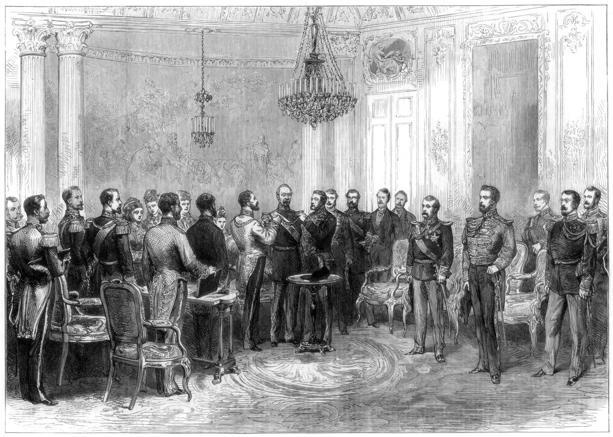 Investitur af marskal MacMahon med den spanske orden af det gyldne skind, 1875 af Unbekannt
