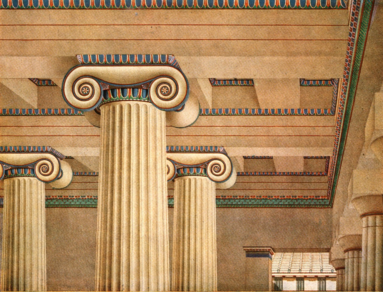 Ionic Hall i Akropolis i Athen, Grækenland, 1928. af Unbekannt