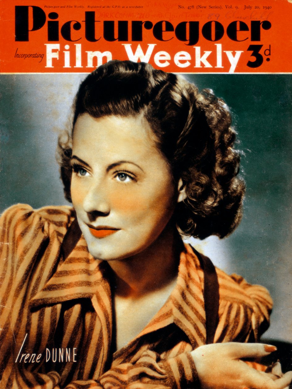 Irene Dunne 1898-1990, amerikansk skuespillerinde, 1940 af Unbekannt