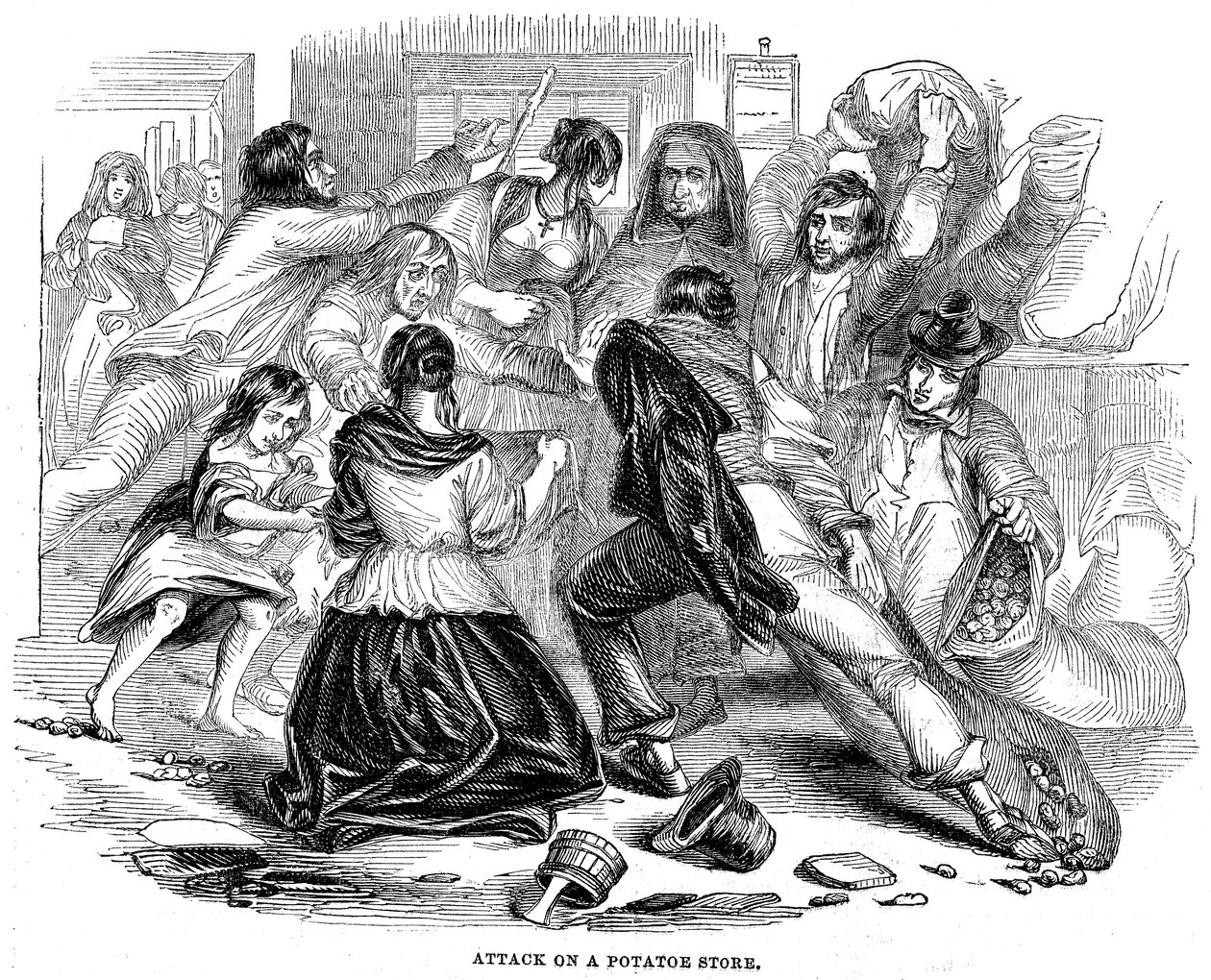 Irsk kartoffel hungersnød, 1842 af Unbekannt