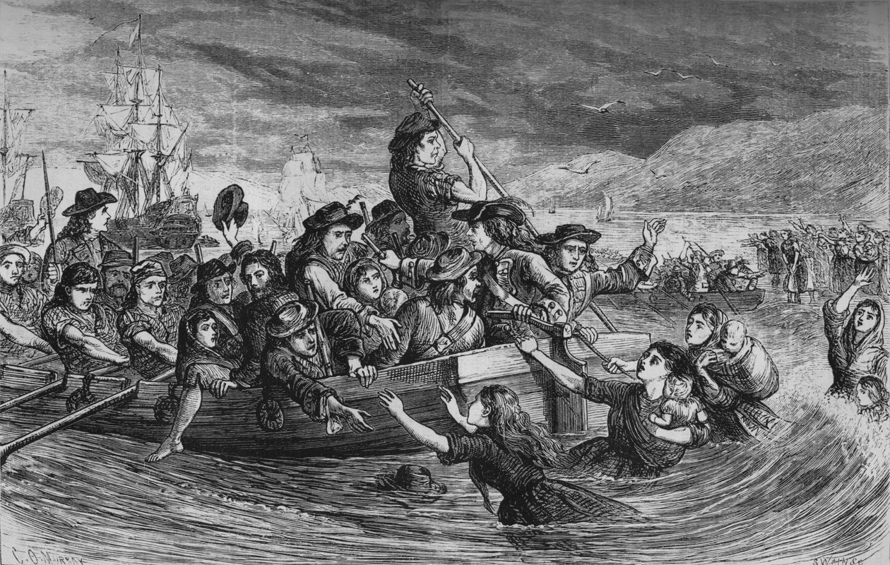 Irske tropper forlader Limerick, 1692, c1880 af Unbekannt