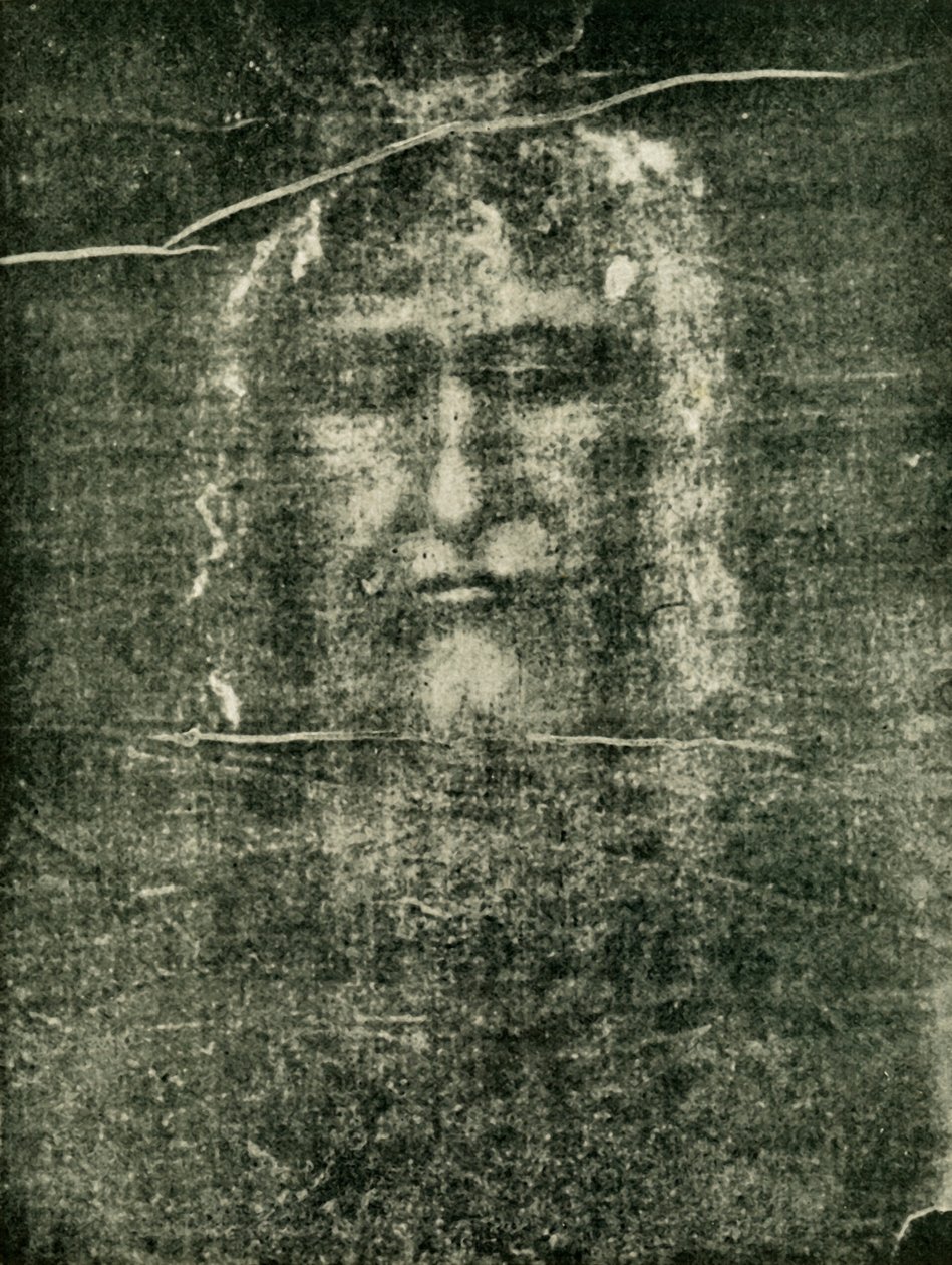 Er det synlige billede på det hellige ligklæde et fotografi af Kristus, 1902. af Unbekannt