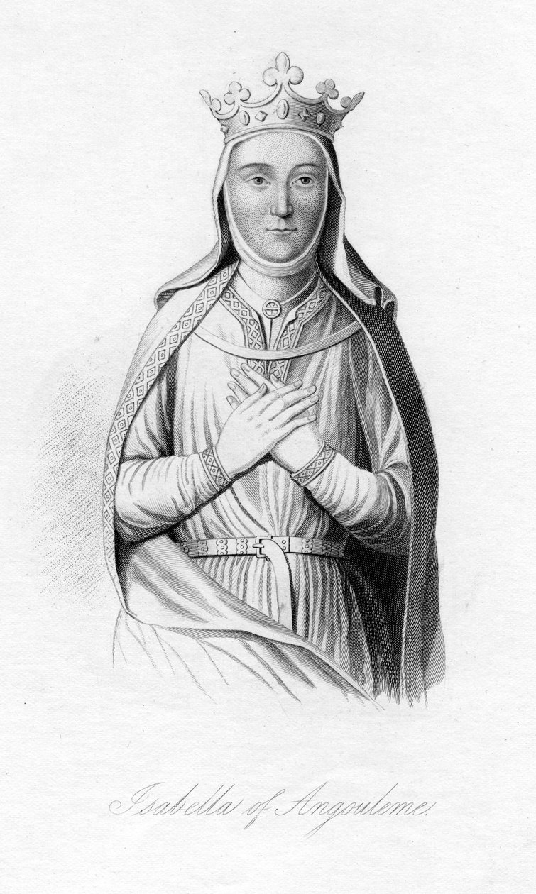 Isabella af Angouleme, c1187-1246 af Unbekannt