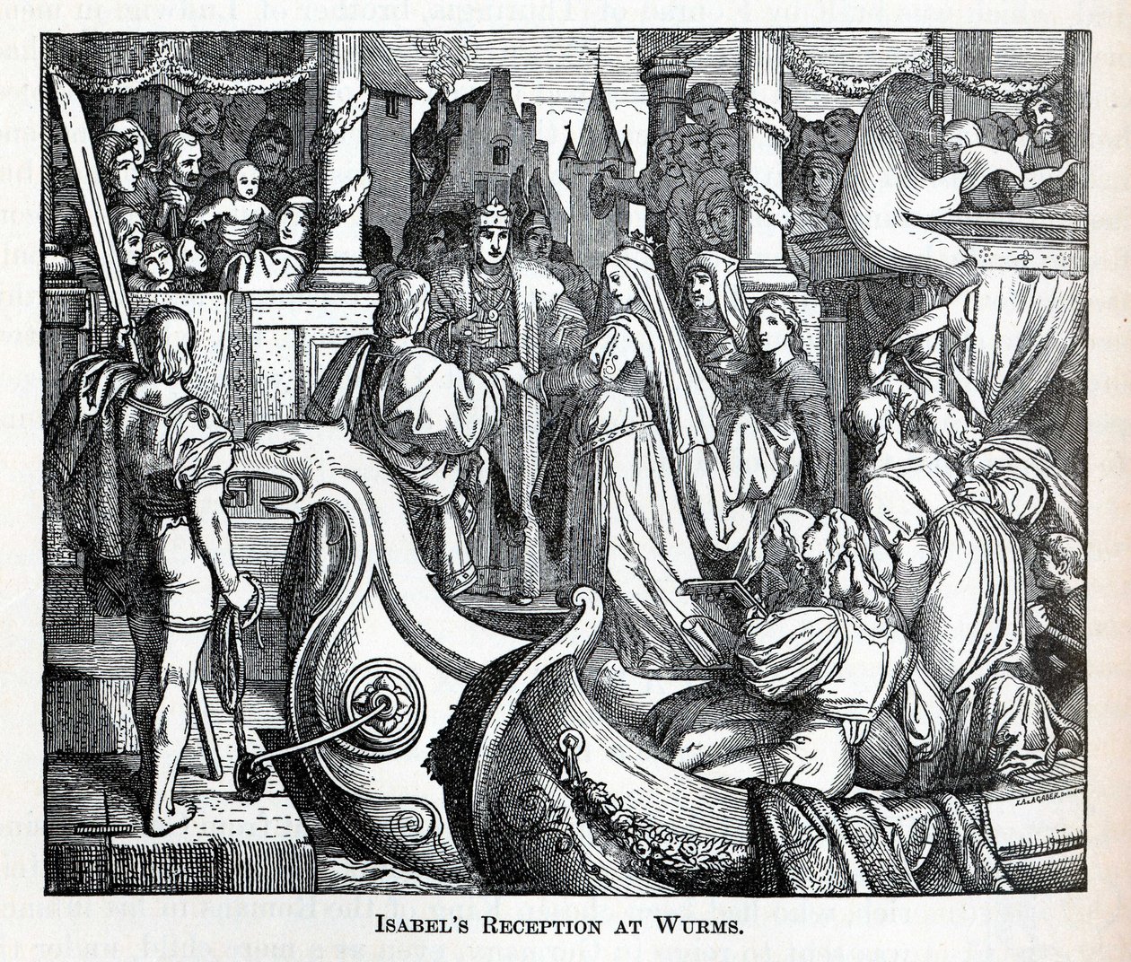 Isabels reception i Worms, 1882 af Unbekannt