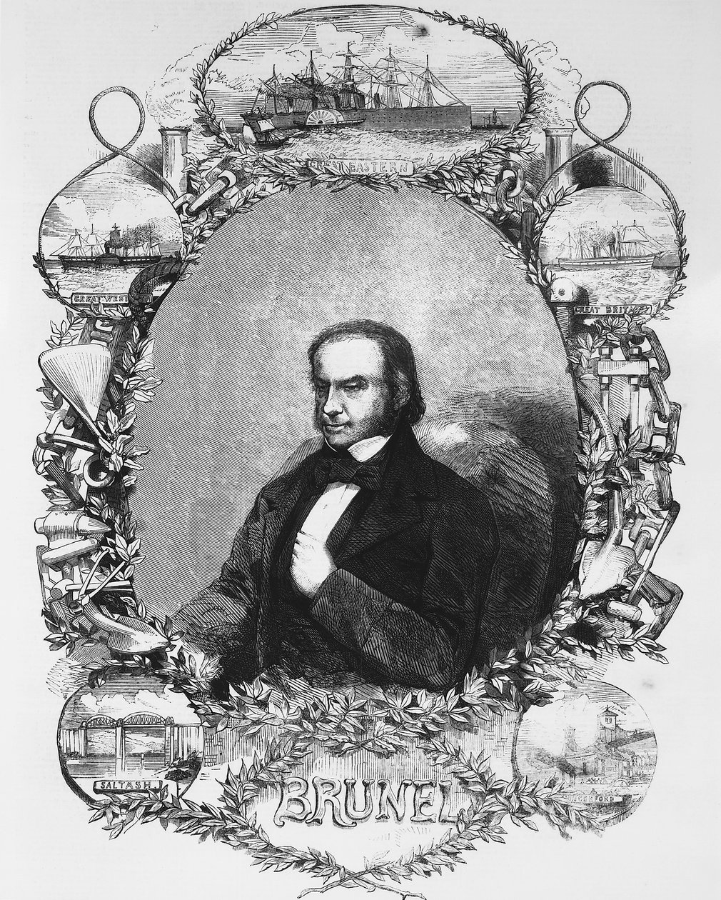 Isambard Kingdom Brunel, civilingeniør, c1850