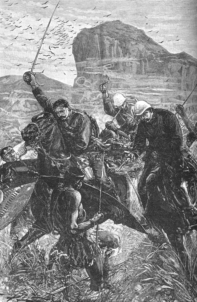Isandhlwana: The Dash with the Colours, 1879, c1880 af Unbekannt