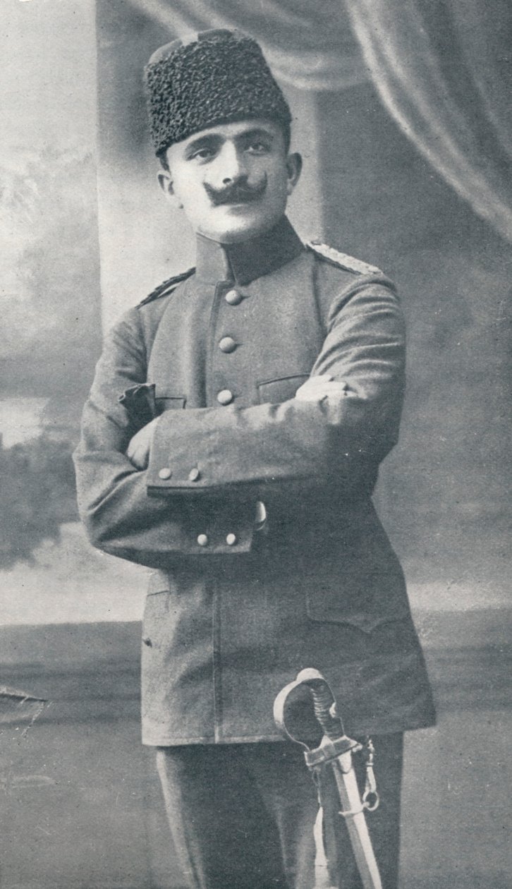 Ismail Enver Pasha Enver Pasha 1881-1922, osmannisk militærofficer, c1914 af Unbekannt