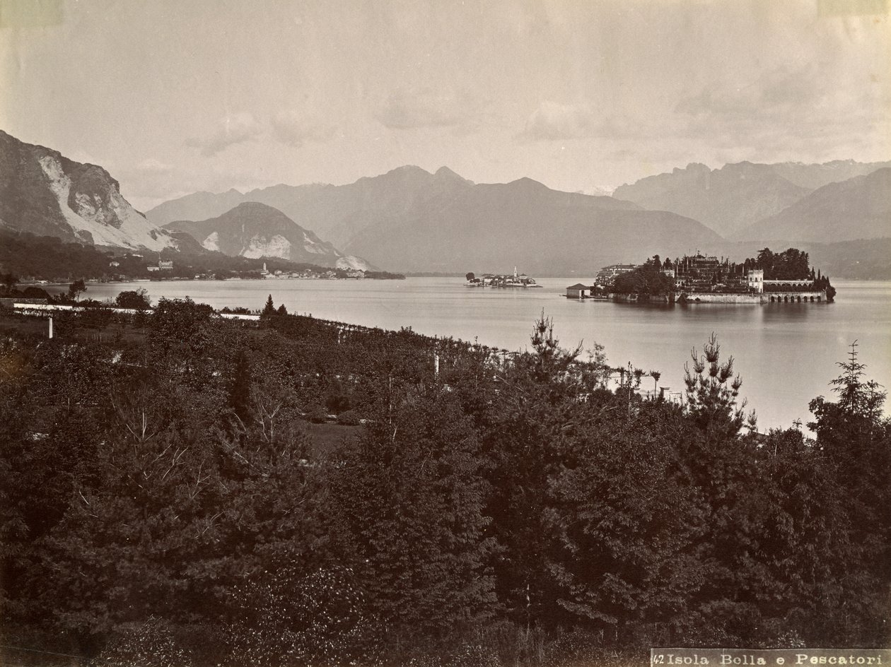 Isola dei Pescatori Island of the Fishermen, Lake Maggiore, Italien, 1890 af Unbekannt