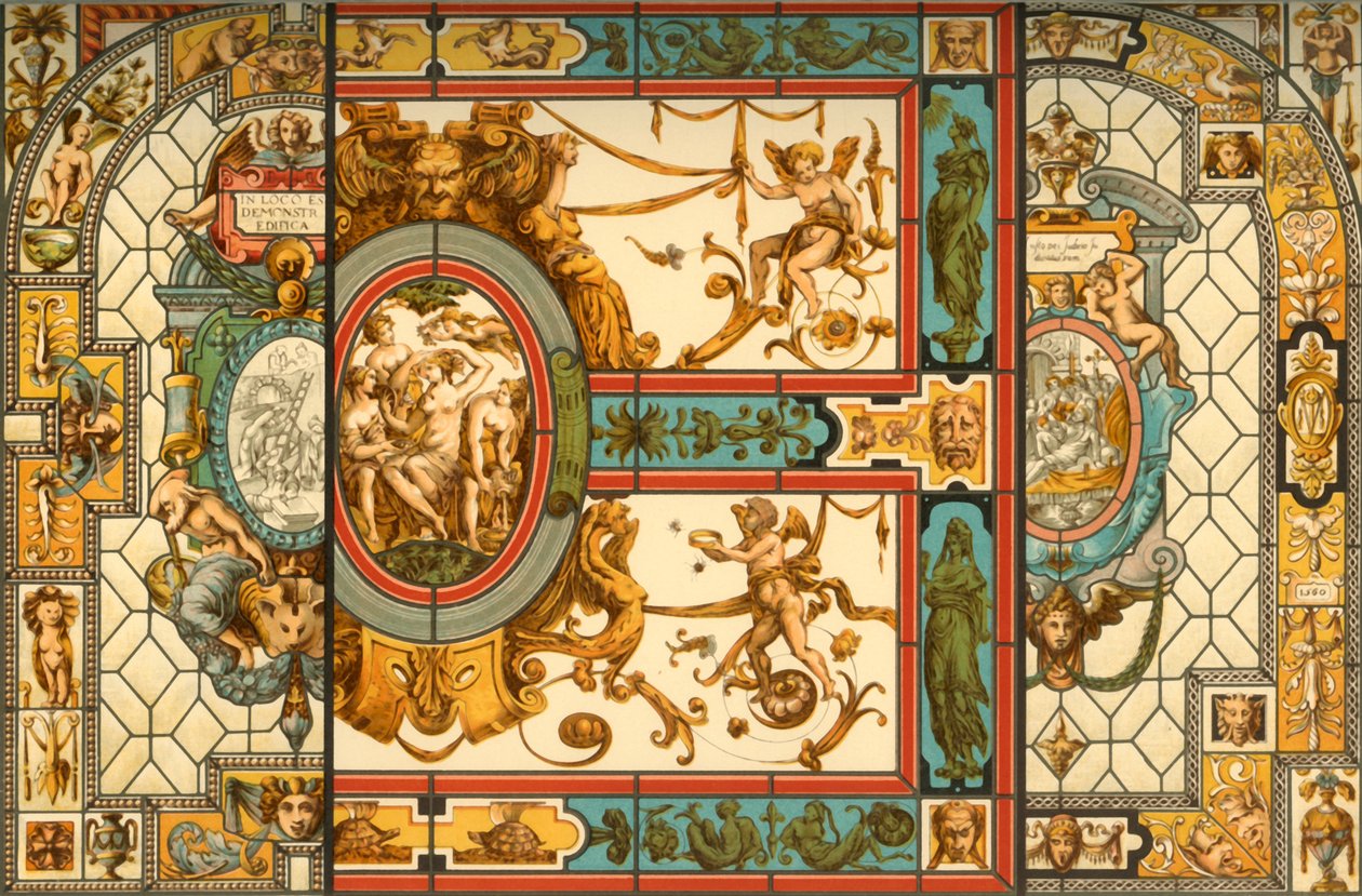 Italiensk renæssance farvet glas, 1898. af Unbekannt