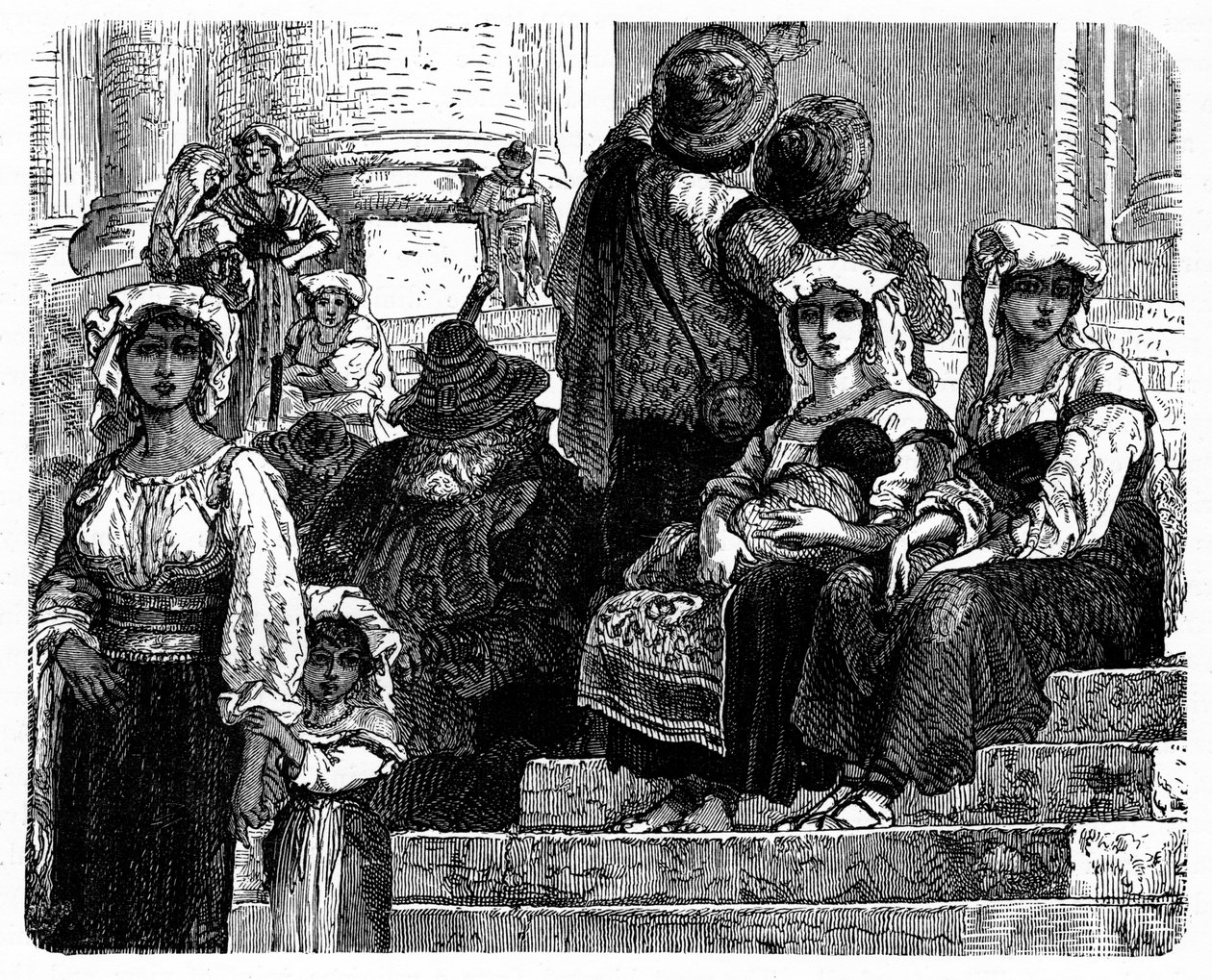 Italienske bønder, c1890 af Unbekannt