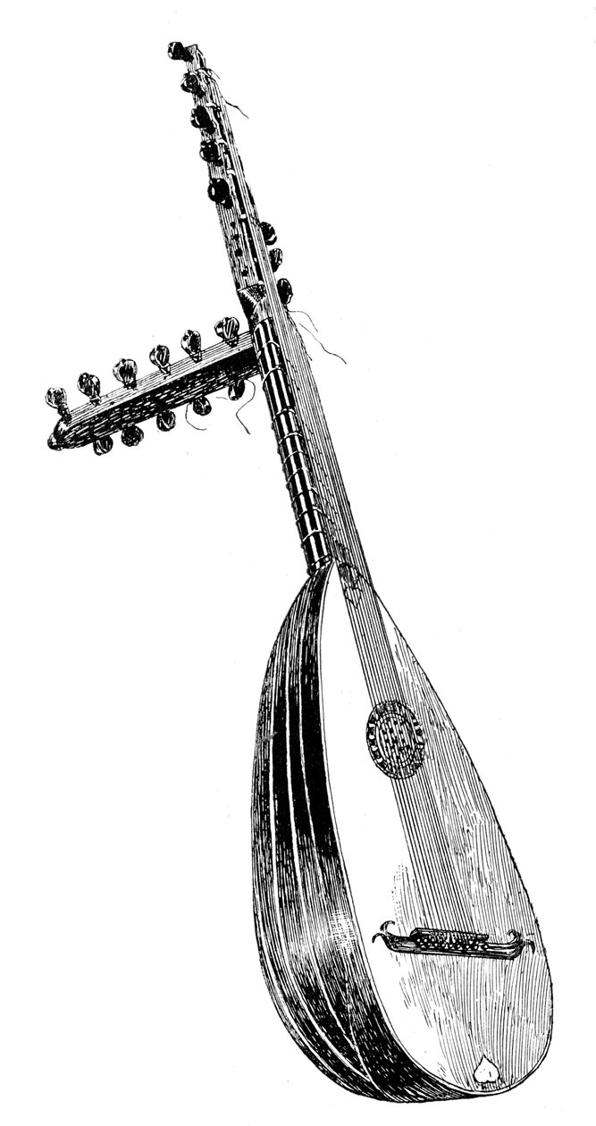 Italiensk theorbo, 1500-tallet, 1901 af Unbekannt