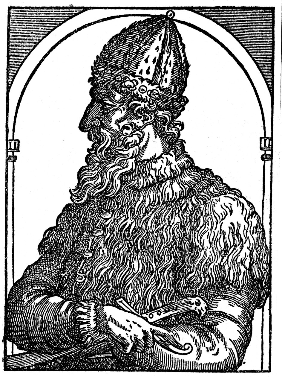 Ivan den Forfærdelige, Ruslands zar, c1500-tallet af Unbekannt
