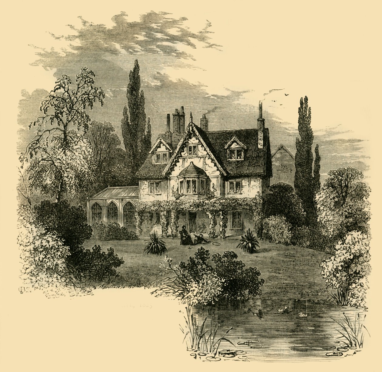 Ivy Cottage, Highgate, 1825, c1876. af Unbekannt