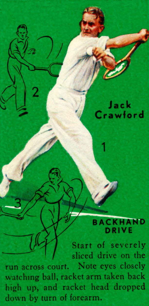 Jack Crawford - Backhand Drive, c1935. af Unbekannt