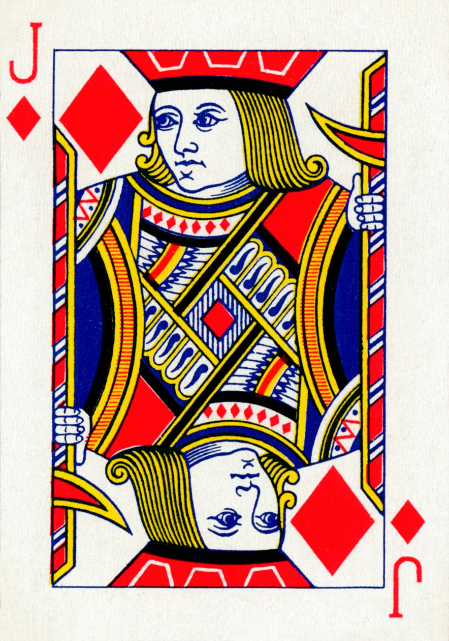Jack of Diamonds fra et sæt Goodall & Son Ltd. spillekort, c1940 af Unbekannt