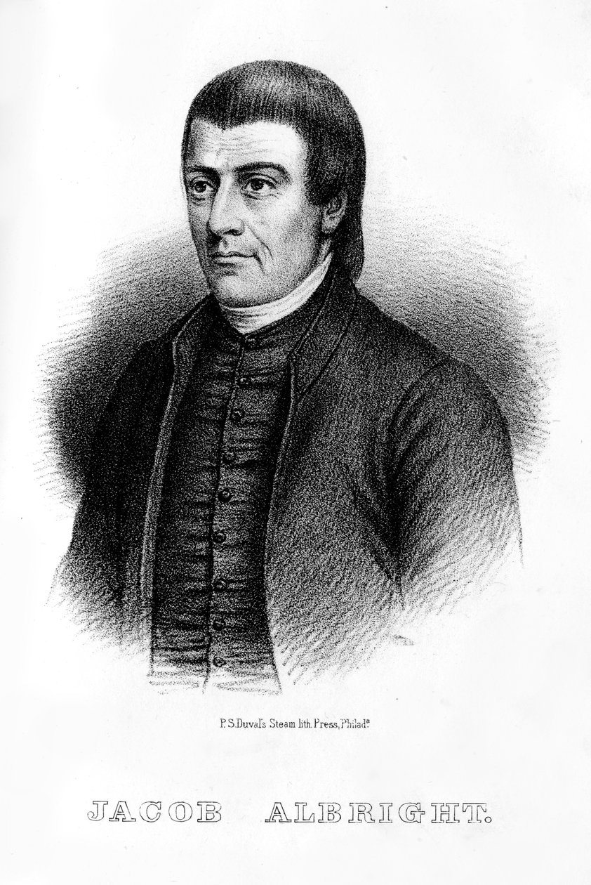 Jacob Albright, amerikansk kristen leder, 1854 af Unbekannt