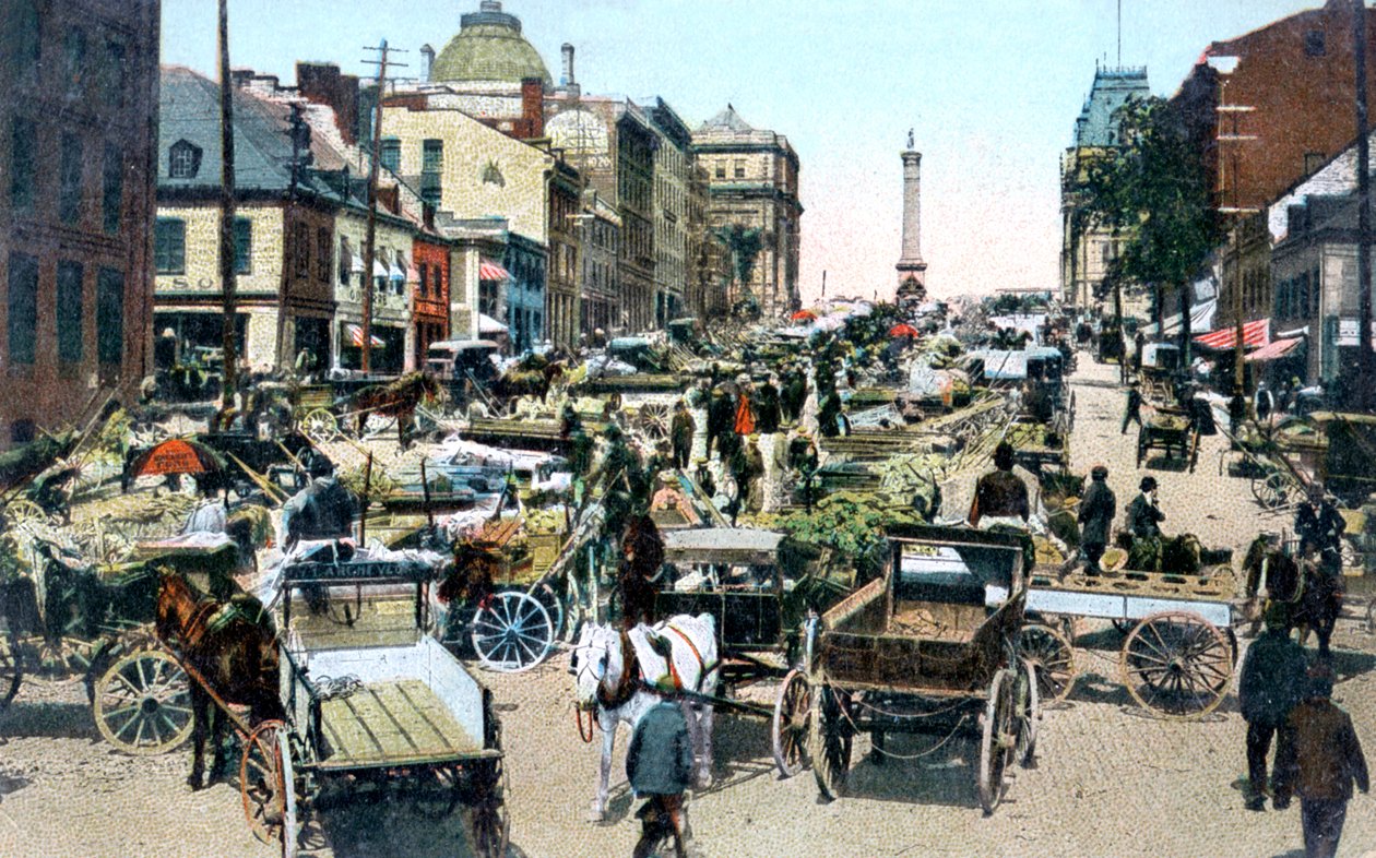 Jacques Cartier Market, Montreal, Canada, omkring 1900-tallet af Unbekannt