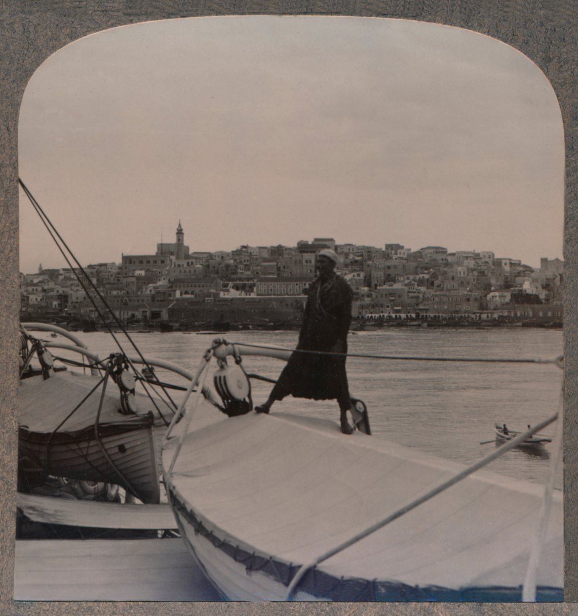 Jaffa den gamle Joppe fra havet, c1900 af Unbekannt