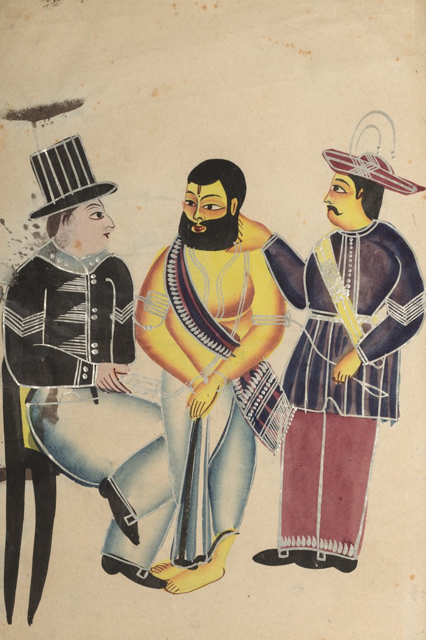 Fangevogteren modtager Mahant of Tarakeshwar i fængslet, 1800-tallet. af Unbekannt