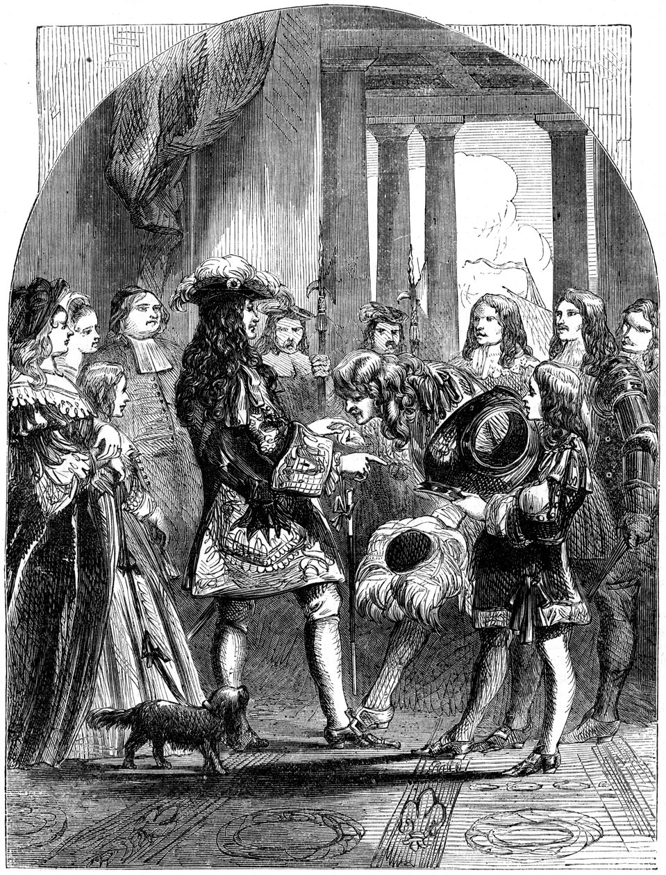 Jakob II tager afsked med Ludvig XIV af Frankrig, 1689 af Unbekannt