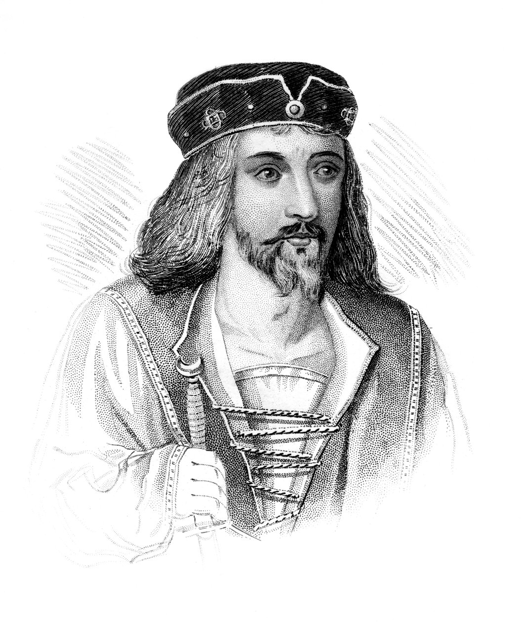 James I, konge af Skotland, c1850 af Unbekannt