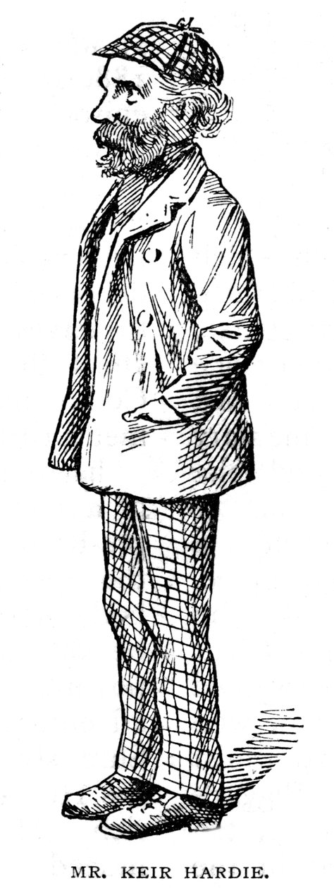 James Keir Hardie, skotskfødt britisk fagforeningsmand og Labour-politiker, 1903 af Unbekannt