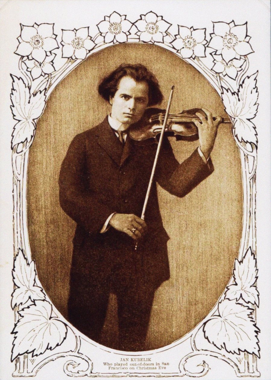 Jan Kubelik spiller juleaften i San Francisco, 1912, 1912 af Unbekannt