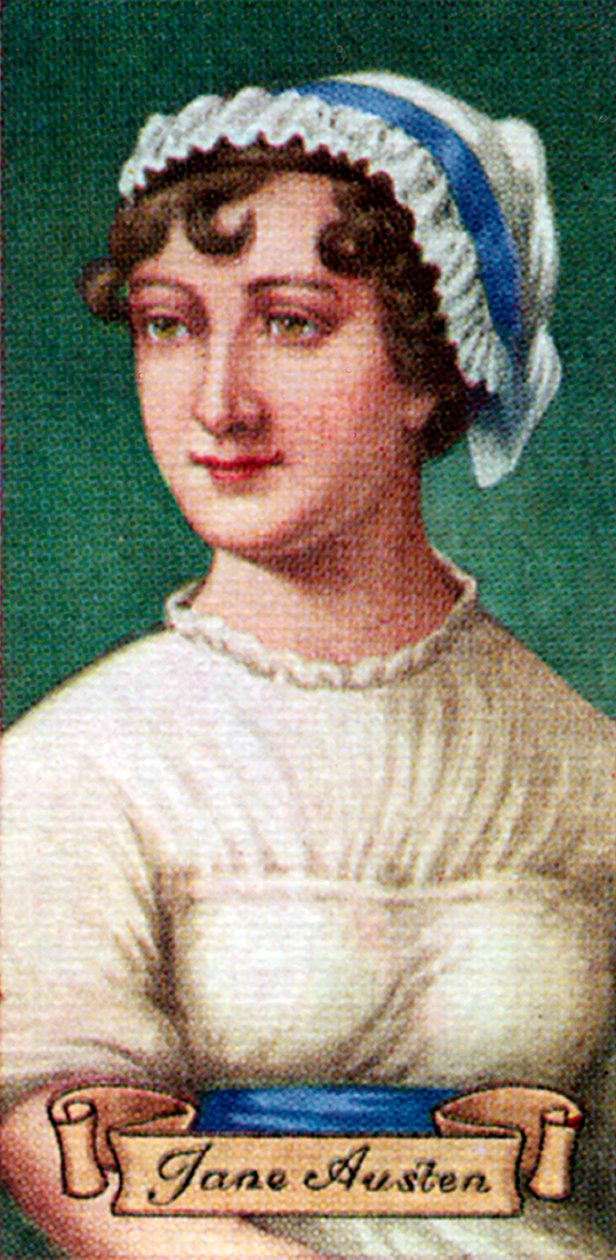 Jane Austen, taget fra en række cigaretkort, 1935 af Unbekannt