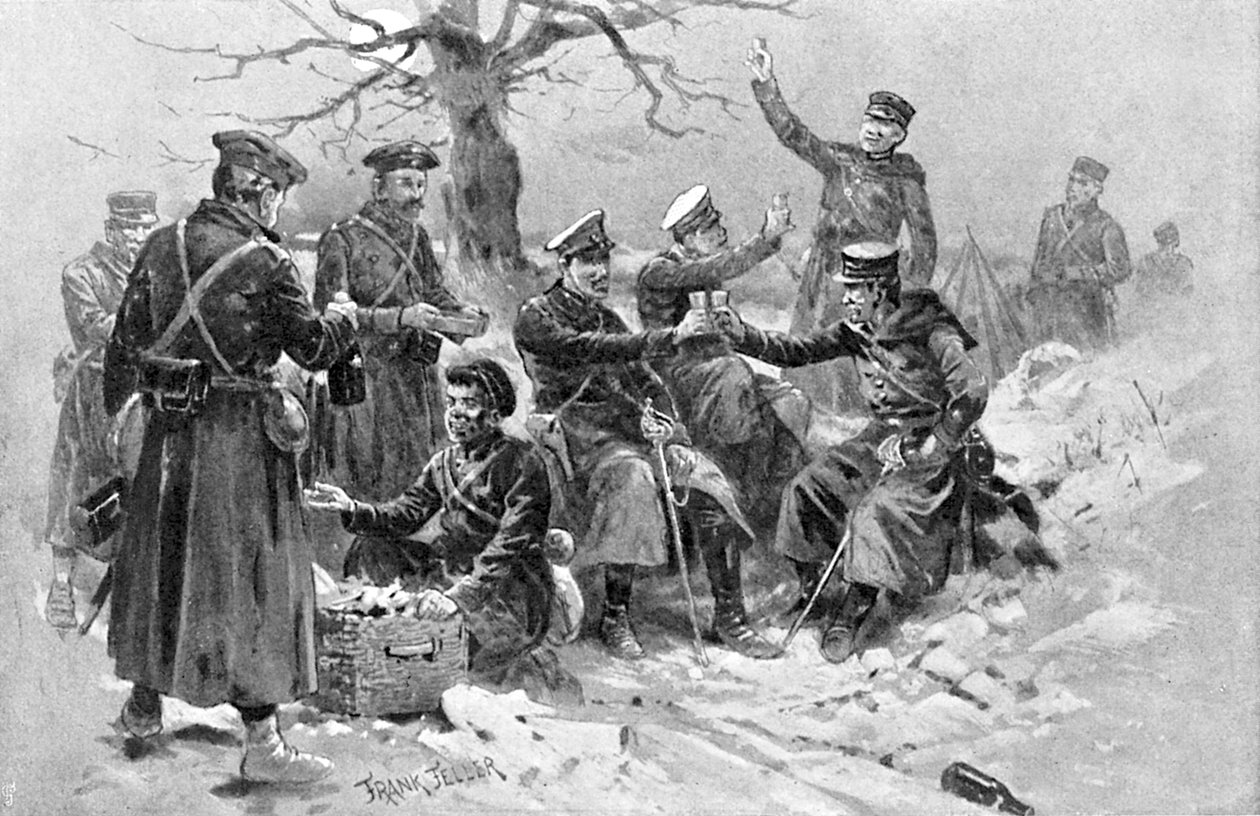 Japanske og russiske soldater forbrød sig, russisk-japanske krig, 1904-5 af Unbekannt