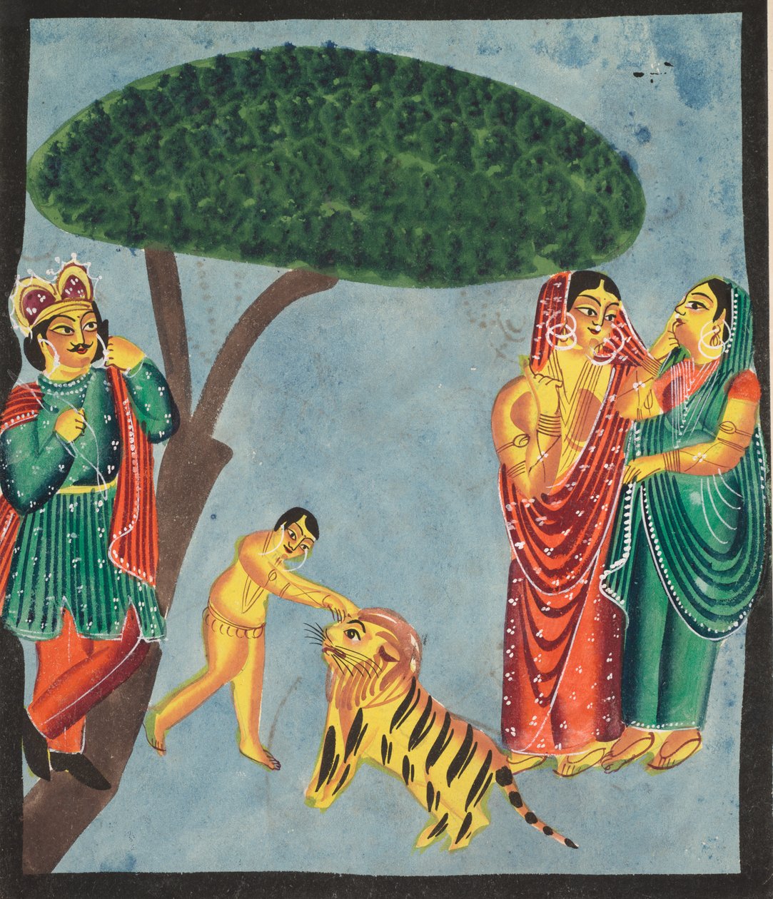 Jatayu Rama Mytisk fugl hindrer Ravanas vogn, forsøger at forhindre bortførelse af Sita, 1800-tallet. af Unbekannt