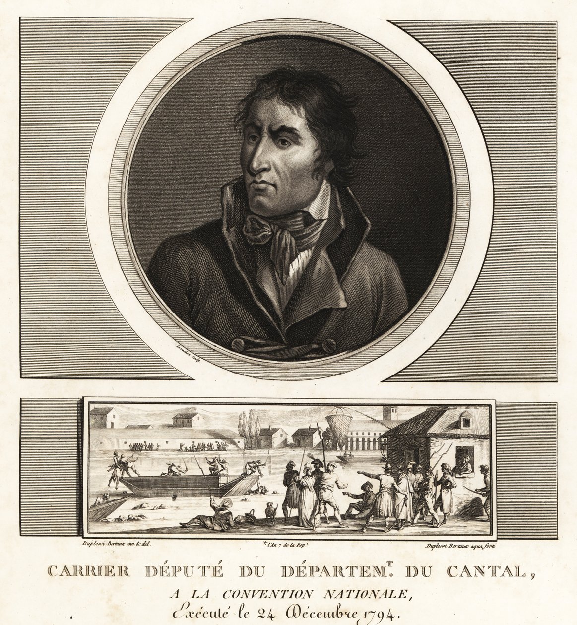 Jean-Baptiste Carrier, stedfortræder for Department of Cantal ved National Convention, guillotineret 1794 af Unbekannt