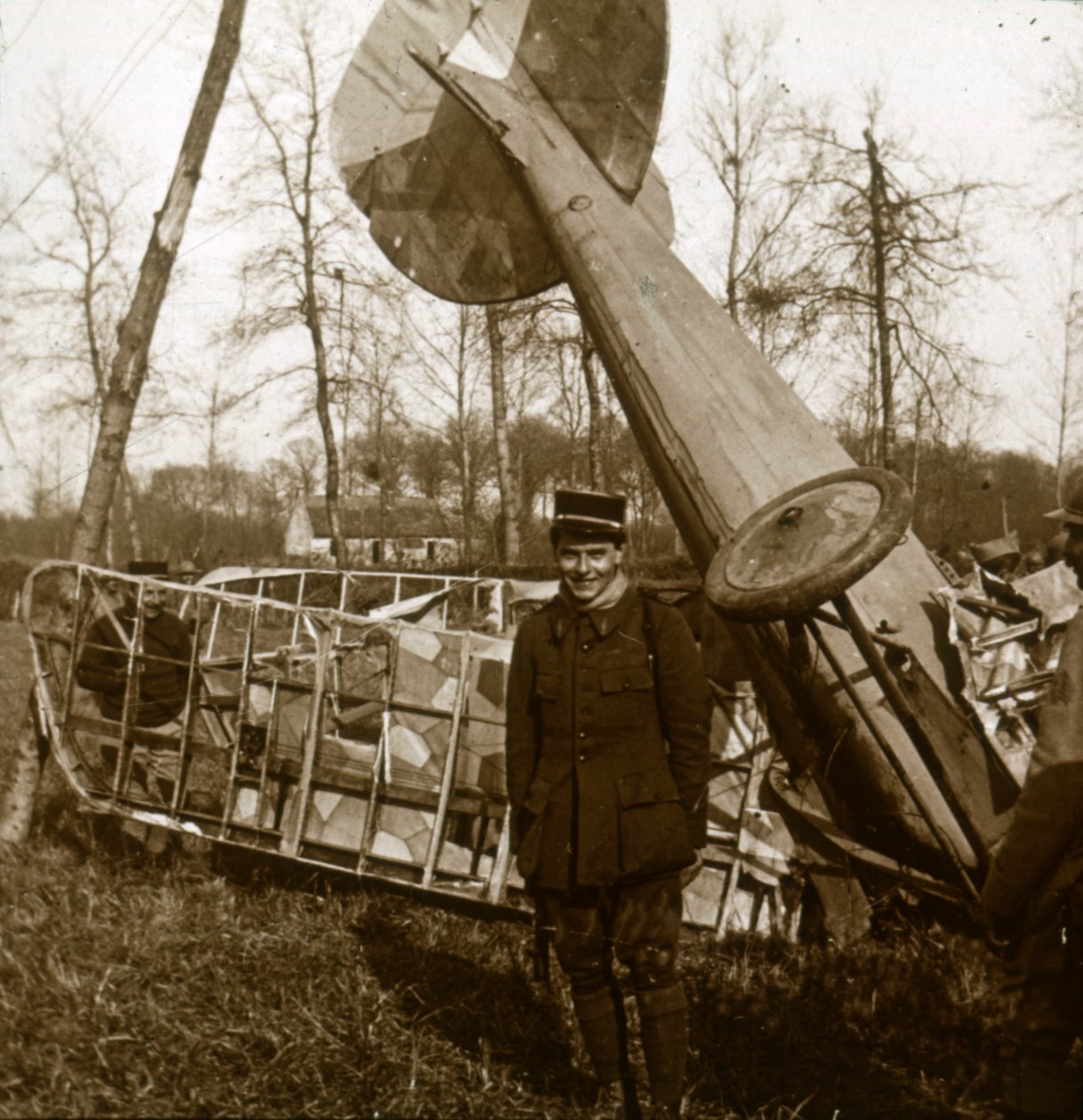 Jean Chaput foran sin 11. sejr, c1914-c1918 af Unbekannt