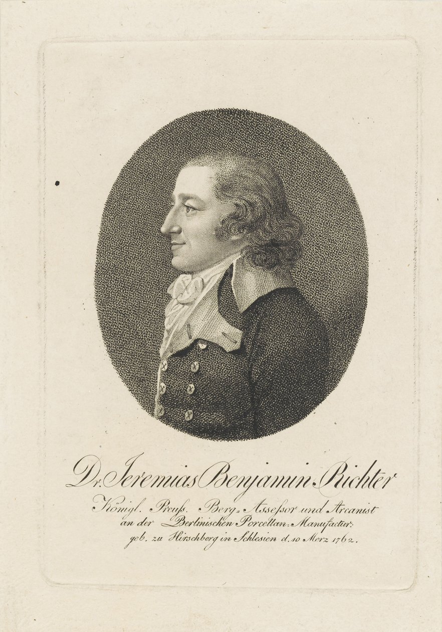 Jeremiah Benjamin Richter 1762-1807, ca. 1800 af Unbekannt