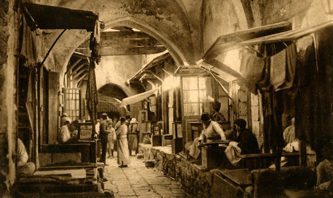 Jerusalem - Guldsmedens basar, c1918-c1939. af Unbekannt